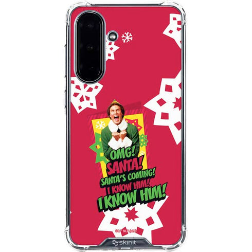 Elf OMG Santas Coming Galaxy A36 5G Clear Case
