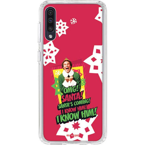 Elf OMG Santas Coming Galaxy A50 Clear Case
