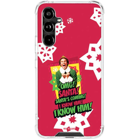 Elf OMG Santas Coming Galaxy A54 5G Clear Case