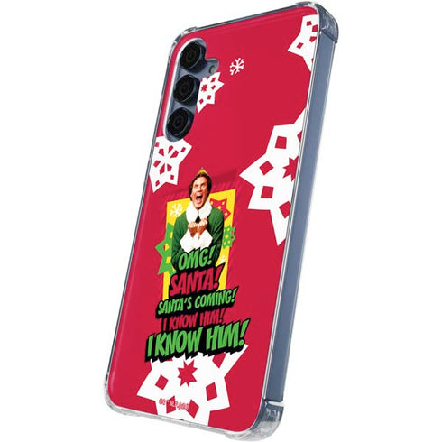 Elf OMG Santas Coming Galaxy A55 5G Clear Case