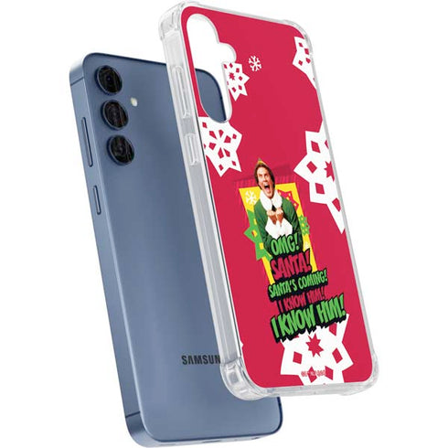 Elf OMG Santas Coming Galaxy A55 5G Clear Case