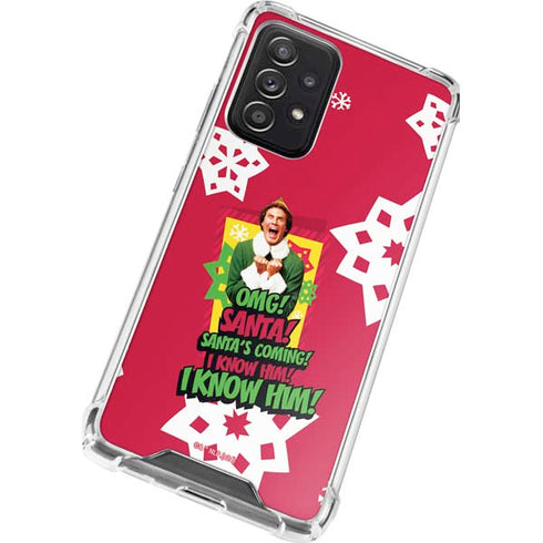 Elf OMG Santas Coming Galaxy A72 5G Clear Case