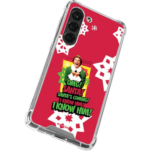 Elf OMG Santas Coming Galaxy S23 Clear Case