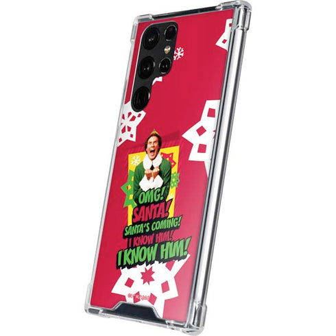 Elf OMG Santas Coming Galaxy S23 Ultra Clear Case