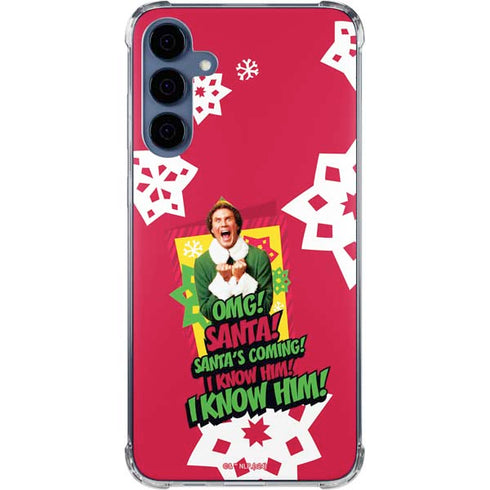 Elf OMG Santas Coming Galaxy S24 Clear Case