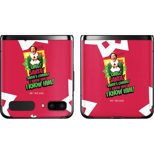 Elf OMG Santas Coming Galaxy Z Flip Skin