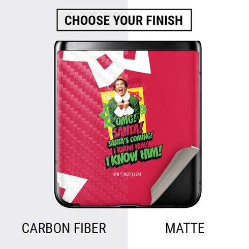 Elf OMG Santas Coming Galaxy Z Flip Skin