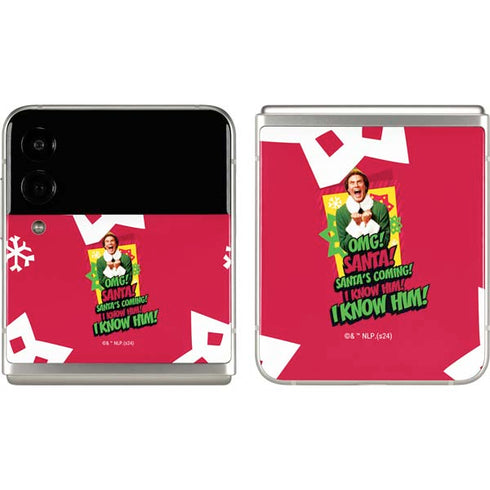 Elf OMG Santas Coming Galaxy Z Flip3 5G Skin