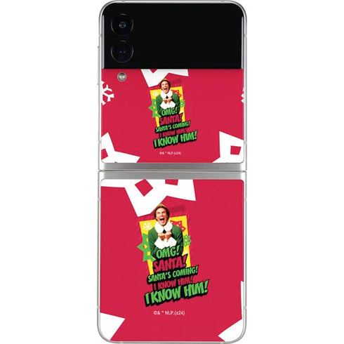 Elf OMG Santas Coming Galaxy Z Flip3 5G Skin