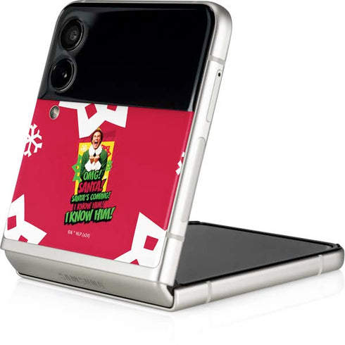 Elf OMG Santas Coming Galaxy Z Flip3 5G Skin
