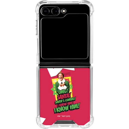 Elf OMG Santas Coming Galaxy Z Flip5 5G Clear Case