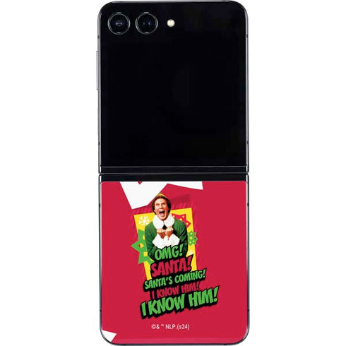 Elf OMG Santas Coming Galaxy Z Flip5 5G Skin