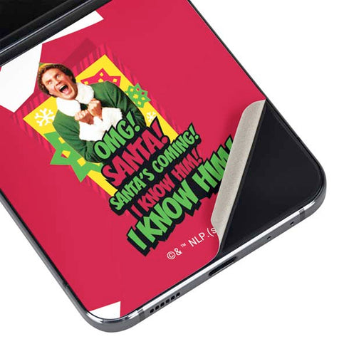 Elf OMG Santas Coming Galaxy Z Flip5 5G Skin