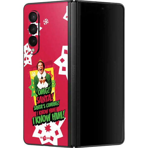 Elf OMG Santas Coming Galaxy Z Fold3 5G Skin