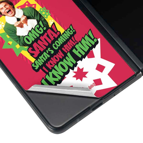 Elf OMG Santas Coming Galaxy Z Fold3 5G Skin