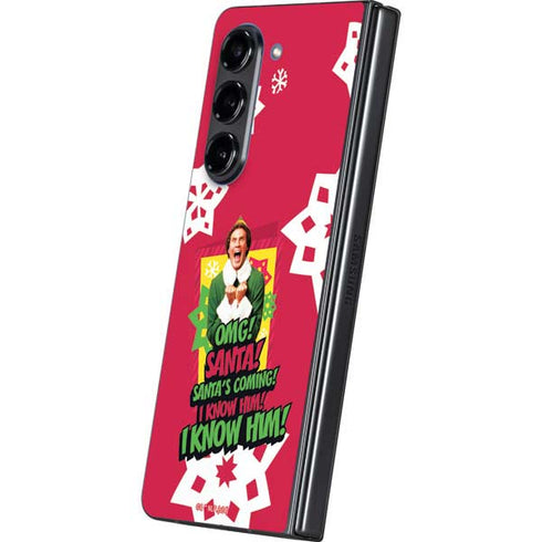 Elf OMG Santas Coming Galaxy Z Fold5 5G Skin