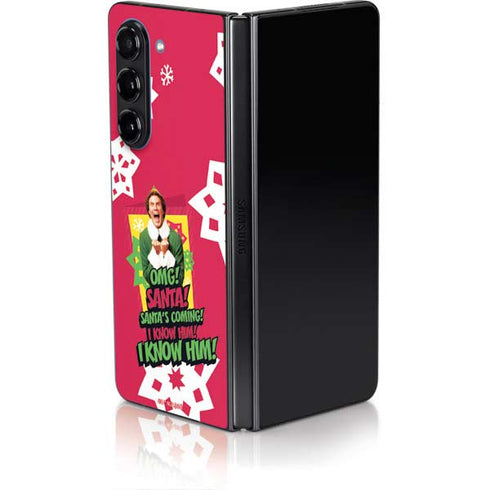 Elf OMG Santas Coming Galaxy Z Fold5 5G Skin