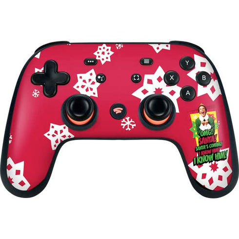 Elf OMG Santas Coming Google Stadia Controller Skin