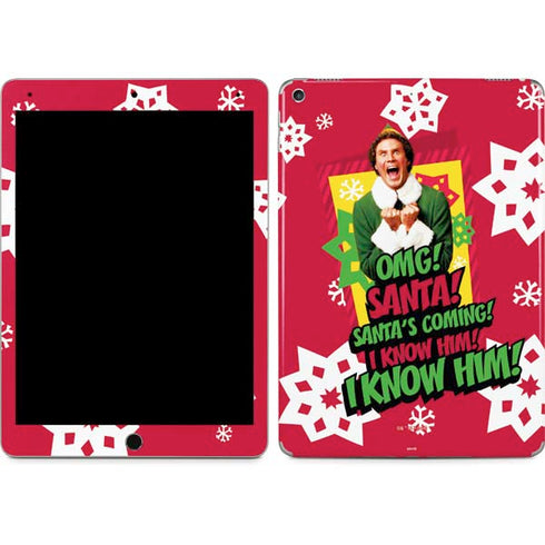 Elf OMG Santas Coming iPad Skins
