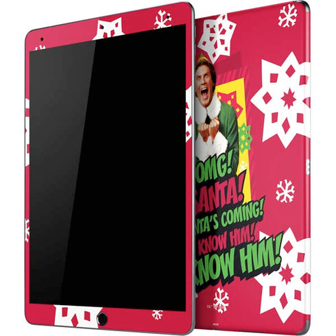Elf OMG Santas Coming iPad Skins