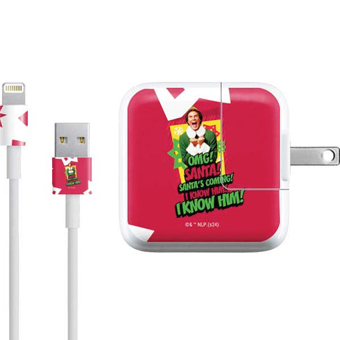 Elf OMG Santas Coming iPad Charger (10W USB) Skin