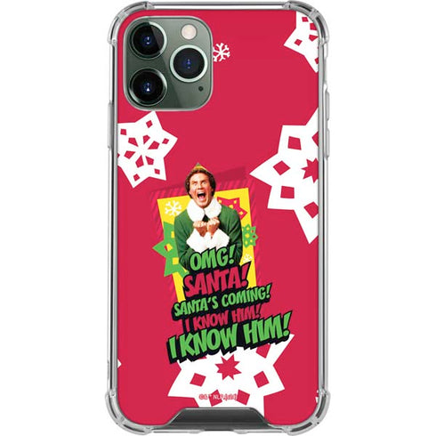 Elf OMG Santas Coming iPhone 11 Pro Max Clear Case