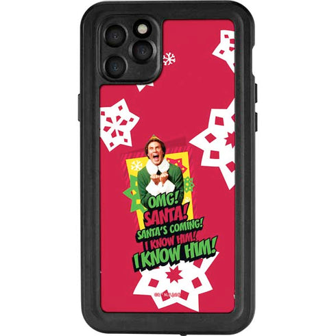 Elf OMG Santas Coming iPhone 11 Pro Max Waterproof Case