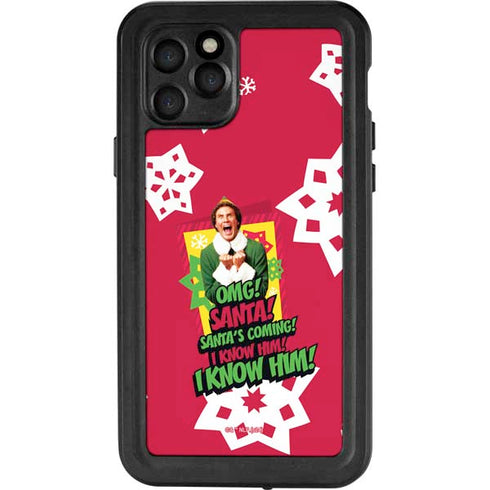 Elf OMG Santas Coming iPhone 11 Pro Waterproof Case
