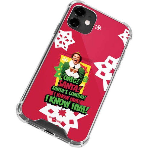 Elf OMG Santas Coming iPhone 12 Clear Case