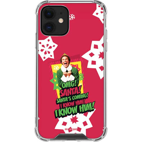 Elf OMG Santas Coming iPhone 12 Mini Clear Case