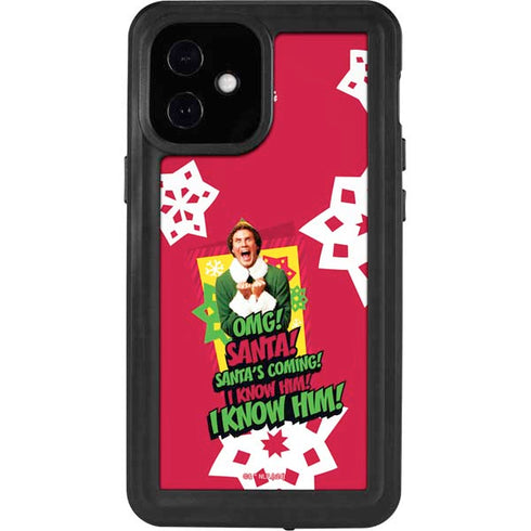 Elf OMG Santas Coming iPhone 12 Mini Waterproof Case