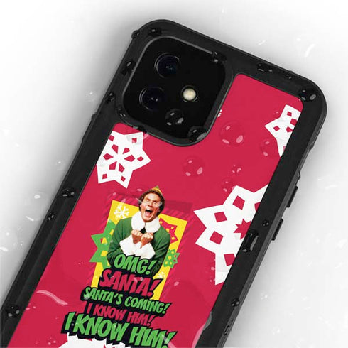 Elf OMG Santas Coming iPhone 12 Mini Waterproof Case