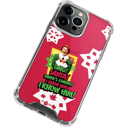 Elf OMG Santas Coming iPhone 13 Pro Clear Case