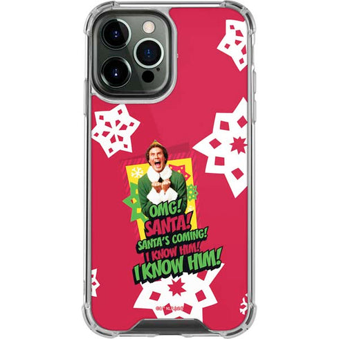 Elf OMG Santas Coming iPhone 13 Pro Max Clear Case