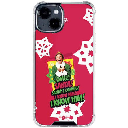 Elf OMG Santas Coming iPhone 14 Plus Clear Case