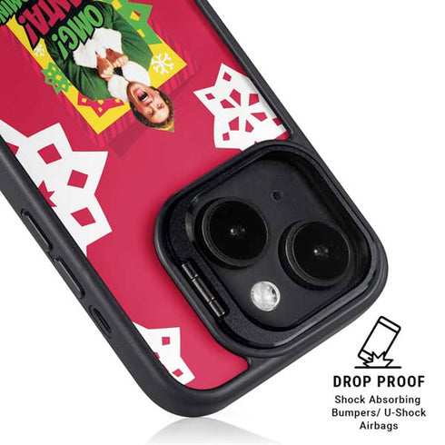 Elf OMG Santas Coming iPhone 14 Plus Kickstand Case
