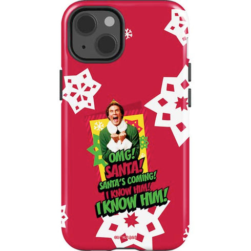 Elf OMG Santas Coming iPhone 15 Plus Impact Case