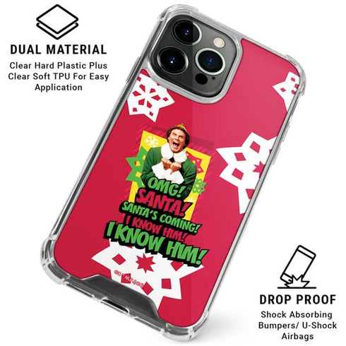 Elf OMG Santas Coming iPhone 15 Pro Clear Case