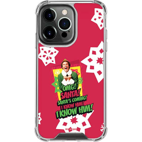 Elf OMG Santas Coming iPhone 15 Pro Max Clear Case