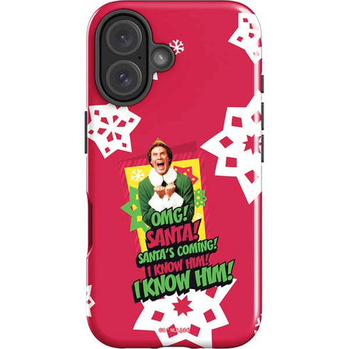Elf OMG Santas Coming iPhone 16 Plus Impact Case