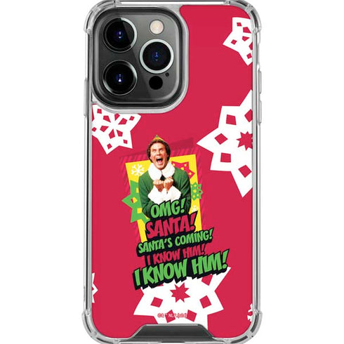 Elf OMG Santas Coming iPhone 16 Pro Max Clear Case