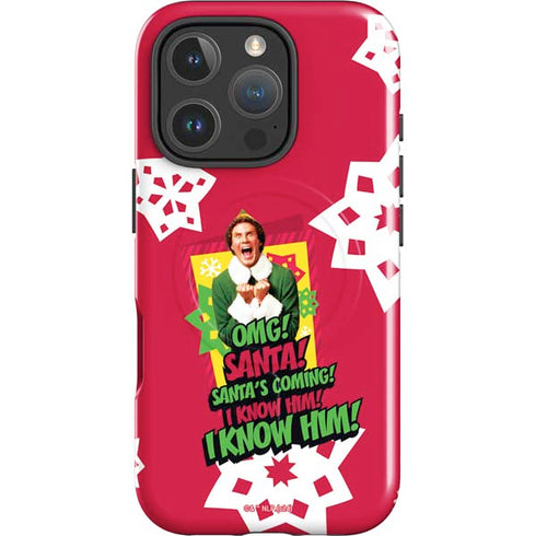 Elf OMG Santas Coming iPhone 16 Pro Max Magsafe Impact Case