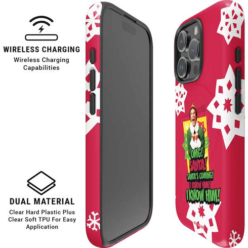 Elf OMG Santas Coming iPhone 16 Pro Max Magsafe Impact Case