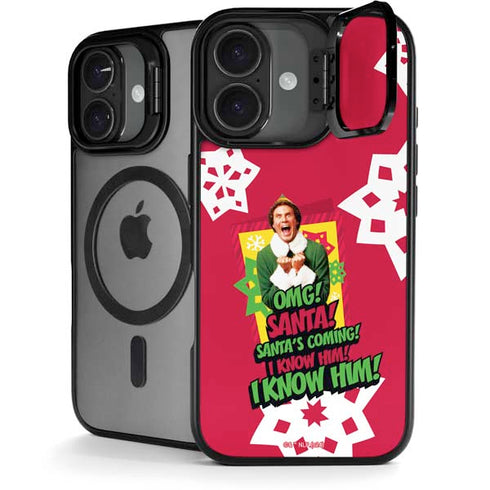 Elf OMG Santas Coming iPhone 17 Kickstand Case