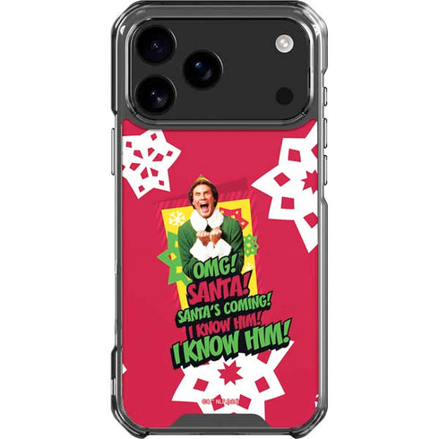 Elf OMG Santas Coming iPhone 17 Pro Max Clear Case