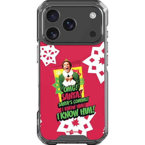 Elf OMG Santas Coming iPhone 18 Pro Clear Case