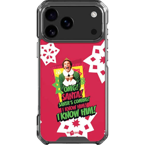 Elf OMG Santas Coming iPhone 18 Pro Max Clear Case
