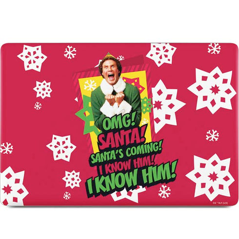Elf OMG Santas Coming MacBook Skins