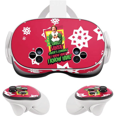 Elf OMG Santas Coming Meta Quest 3S Skin