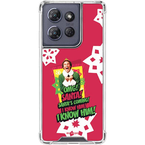 Elf OMG Santas Coming Moto G 5G (2025) Clear Case